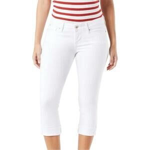 Denizen from Levi's Modern Crop Women's White Cuffed Capris 10